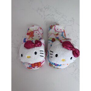 Sanrio Hello Kitty Girls Slippers Pink Sequin Bow Gripper Bottom Small 5/6